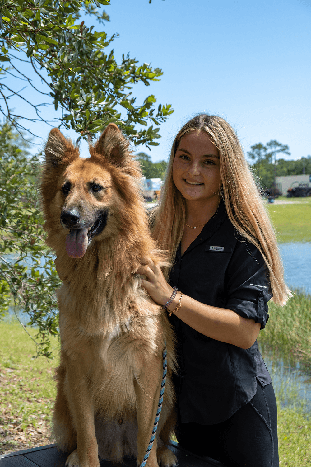 Sofia Gonzales training dog